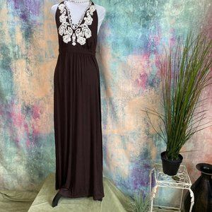 INC Brown BoHo Embroidered Dress 🤎 M